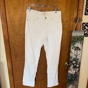 Levi's White Straight Leg Jeans